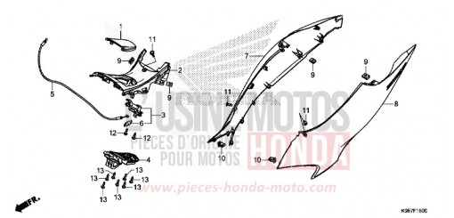 BODY COVER WW125AK de 2019